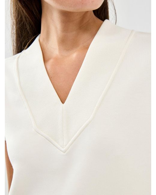 Varley White Gracee V Neck Tank Cream