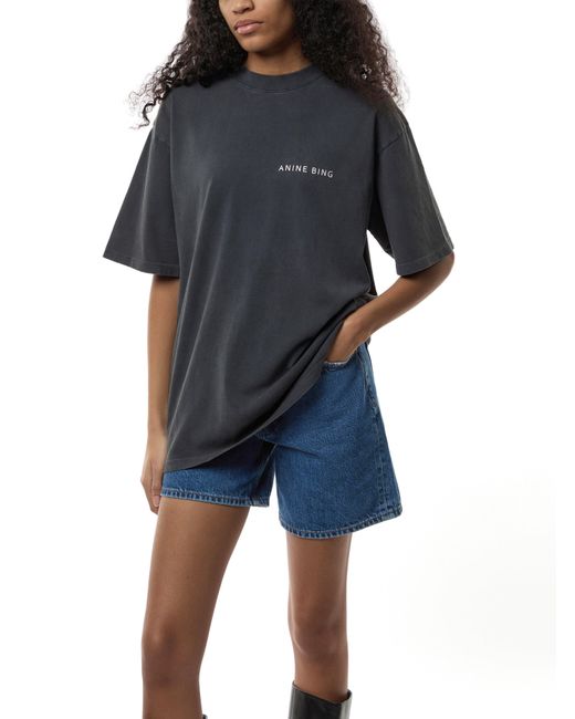Anine Bing Black Women's Kent Tee Twisted Snake