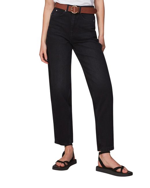 Whistles Black Women's Authentic Barrel Leg Jean