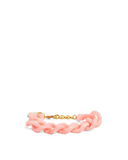 Vanessa Baroni Pink Women's Flat Chain Bracelet