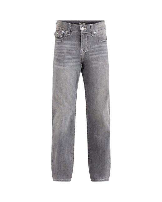 True Religion Gray Ricky Straight Leg Jeans for men