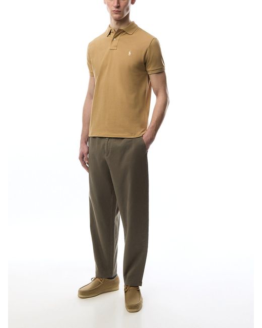 Barbour Green Washed Stretch Twill Relaxed Fit Trousers for men