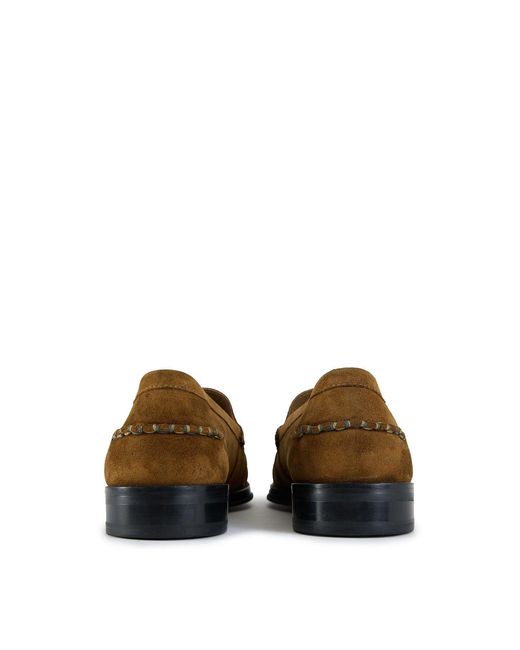 Paul Smith White Breton Suede Loafers for men
