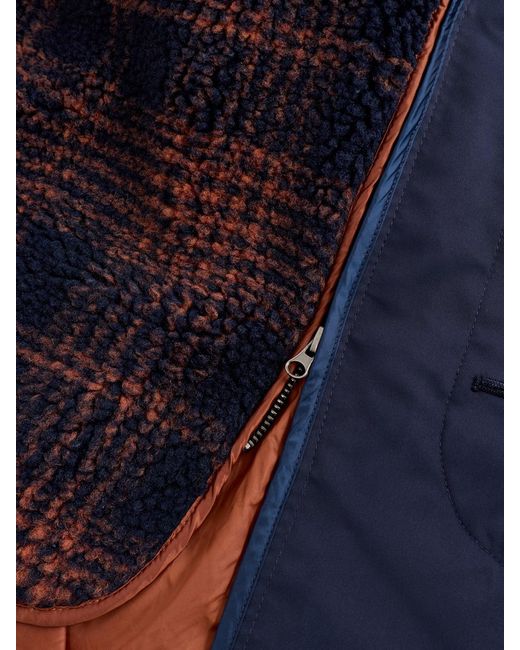 Paul Smith Blue Zip Coat With Removable Lining for men