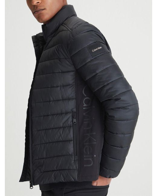 Calvin Klein Blue Recycled Puffer Jacket for men