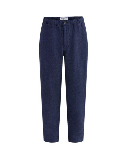 Wax London Blue Kurt Trousers for men