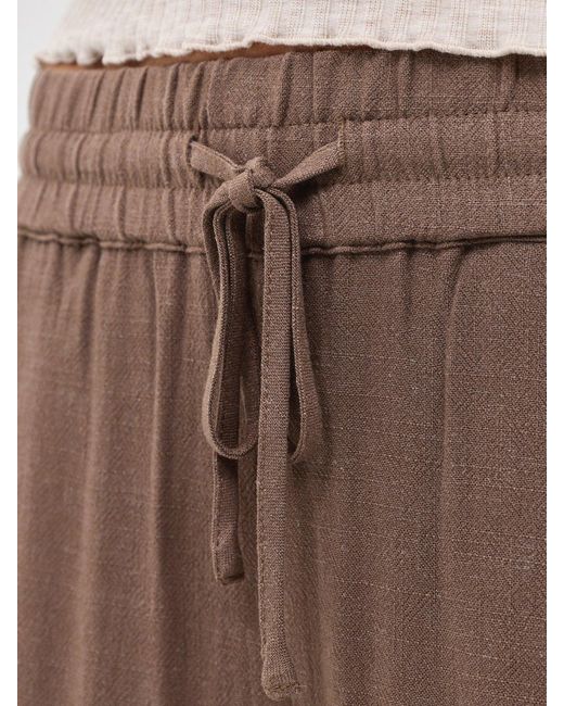 SELECTED Brown Slfviva-Gulia Hw Long Sun Pant Noos