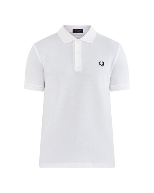 Fred Perry White Plain Shirt for men