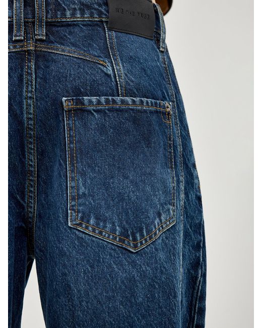 Free People Blue Good Luck Mid Rise Barrel Jeans
