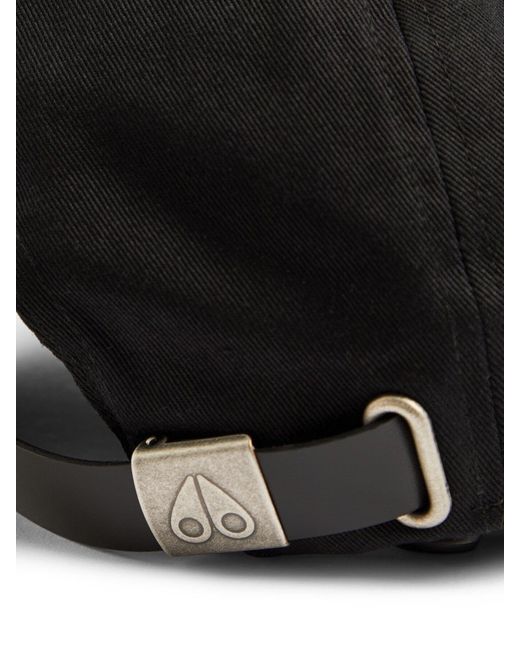 Moose Knuckles Black Logo Icon Cap for men