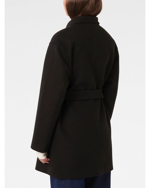 Forever New Black Women's Lola Funnel Neck Wrap Coat