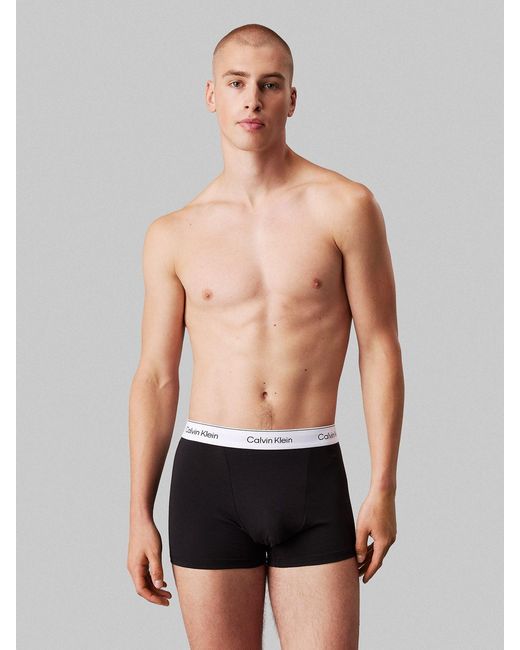 Calvin Klein Blue 3 Pack Icon Stretch Trunks for men