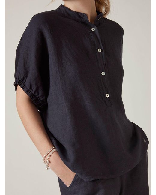 James Lakeland Blue Relaxed Fit Blouse
