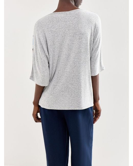 Soya Concept Blue Biara Printed Short Sleeve Top Multi