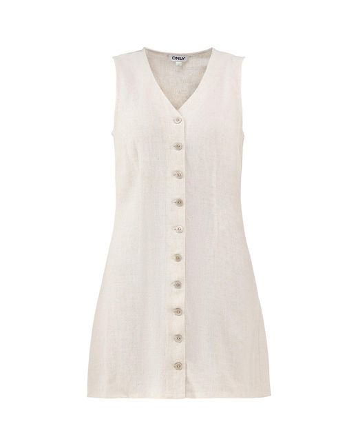 ONLY White Siesta Mini Dress Neutral