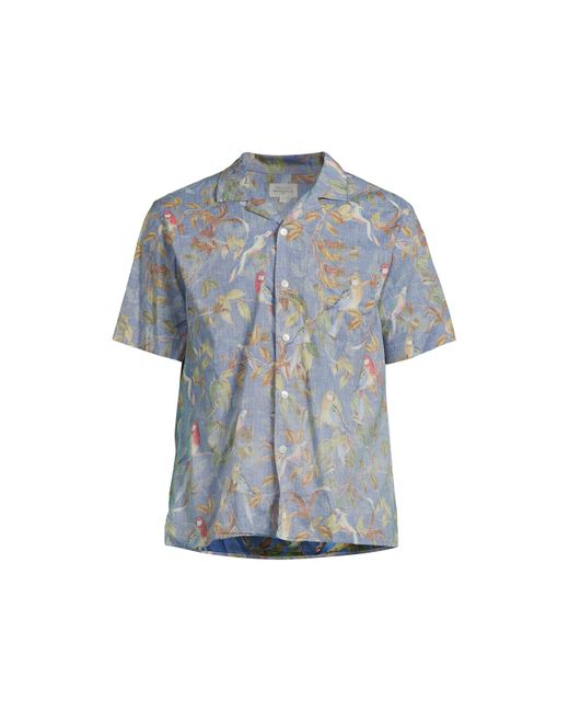 Hartford Blue Men's Palm Mc Parrot Short Sleeve Shirt for men