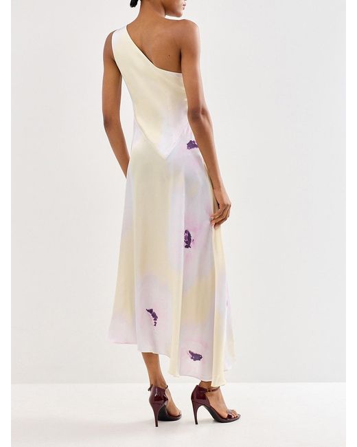 Pretty Lavish Pink Ember One Shoulder Printed Midaxi Dress