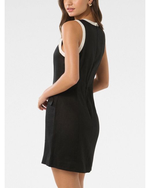 Forever New Black Montana Contrast Shift Mini Dress