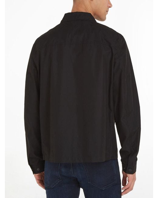 Calvin Klein Black Zip Up Shirt Jacket for men