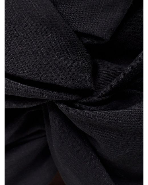 roandzo Black Twist Back Shell Top