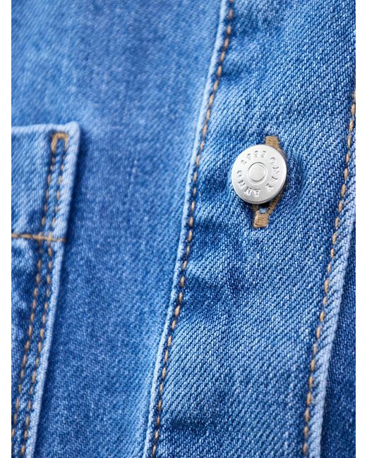 ONLY Blue Cleo Cropped Denim Shirt