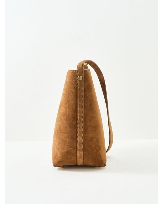 Anine Bing White Elly Medium Bucket Bag