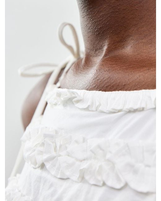 Damson Madder White Leili Ruffle Cami