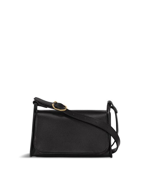 Longchamp Black Le Foulonné M Crossbody Bag