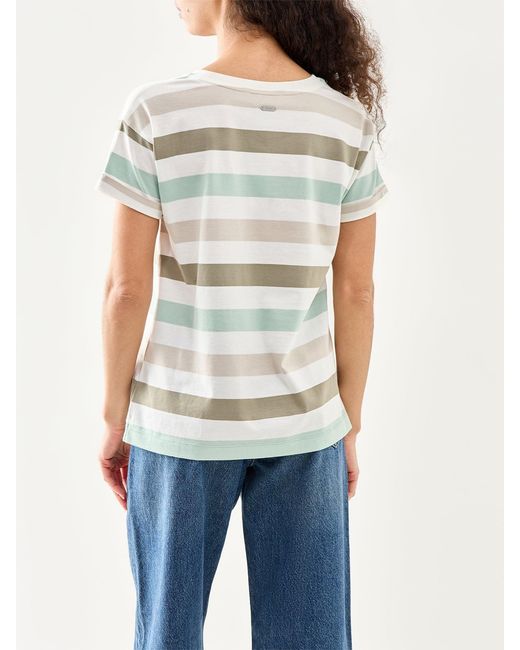 Barbour White Lyndale Top Multi