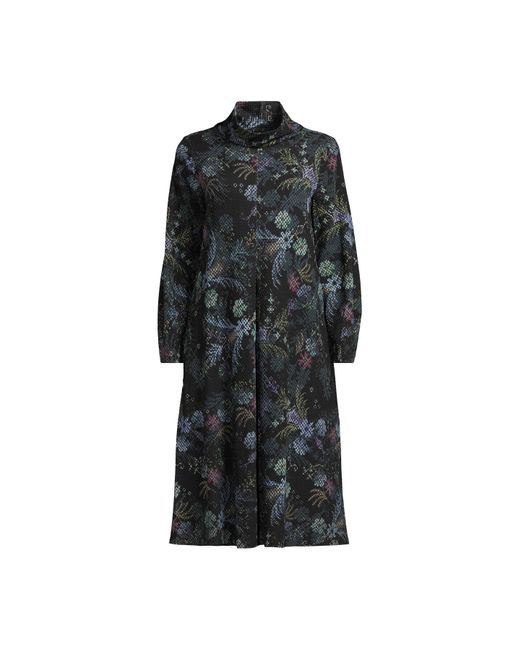 Sahara Black Women's Pixelated Tapestry Jersey Cowl Neck Dress