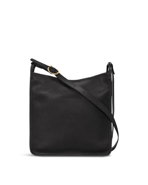 Longchamp Black Women's Le Foulonné M Crossbody Bag