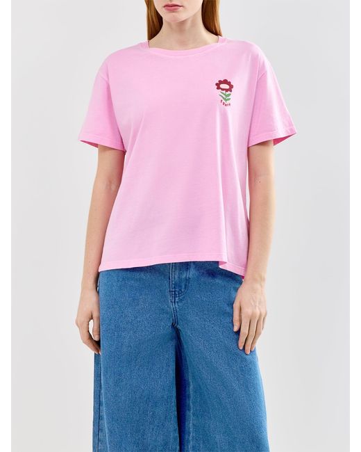 FRNCH Pink Nymphaea Graphic T-Shirt