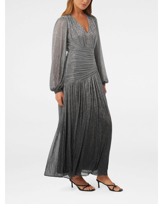 Forever New Gray Women's Viv Ombre Plisse Maxi Dress