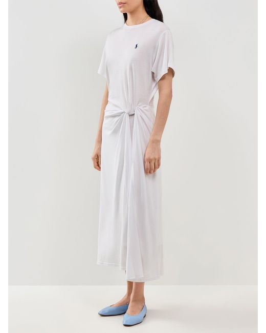 Polo Ralph Lauren White Midi T-Shirt Dress