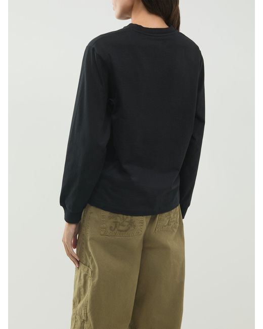 Carhartt Black Long Sleeve Pocket Small Heart T-Shirt for men