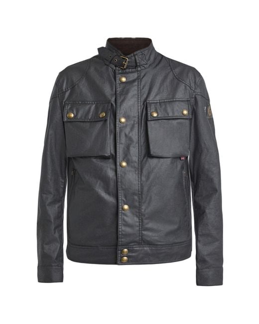 Belstaff Gray Racemaster Jacket for men