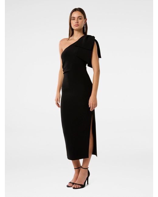 Forever New Black Jade Bow Bodycon Dress