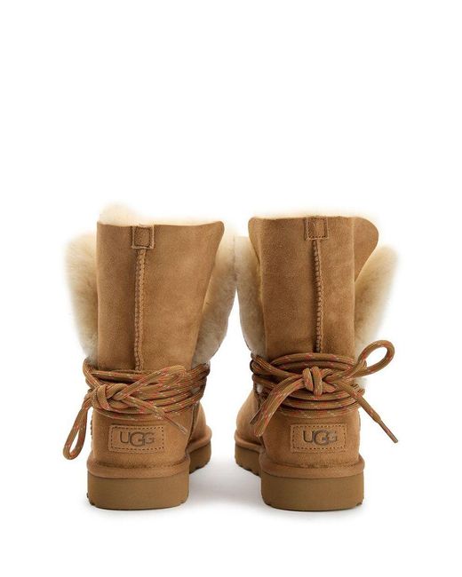 Ugg White Bailey Tie Boots