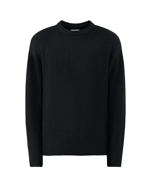 Jack & Jones Black Ollie Knitted Crew Neck Jumper for men
