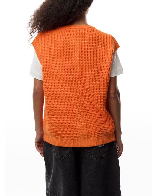 American Vintage Orange Crashway Vest Cardigan