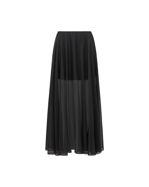 Forever New Black Lisette Sheer Maxi Skirt