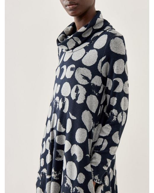 Sahara Black Textured Brushed Spot Jersey Dress