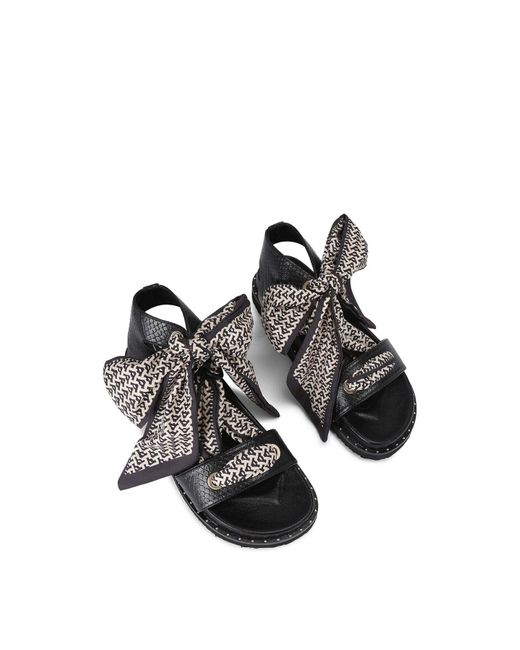 Carvela Kurt Geiger Black Sorrento Scarf Sandal