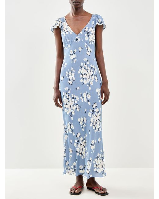 Rixo Blue The Cathy Dress
