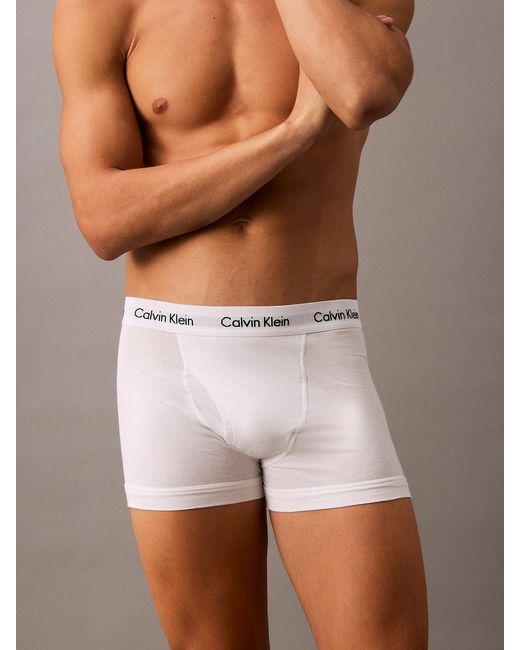 Calvin Klein Gray 3 Pack Icon Stretch Trunks Multi for men