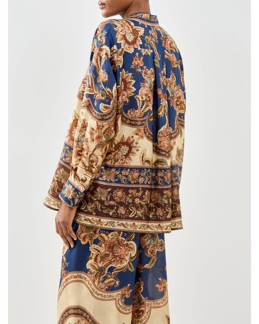 Zimmermann Blue Aster Relaxed Shirt Multi