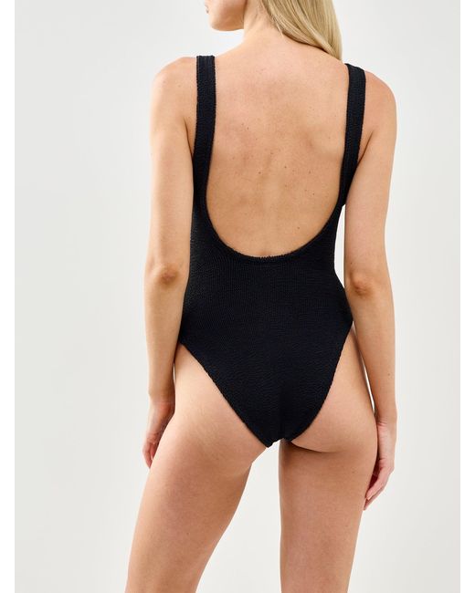 Hunza G Black Women's Domino Crinkle Swimsuit