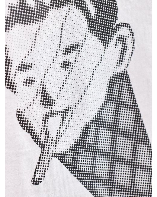 ICECREAM White Halftone Multi Logo Long Sleeve T-Shirt for men