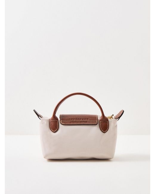 Longchamp Pink Le Pliage Original Pouch Cream Bag