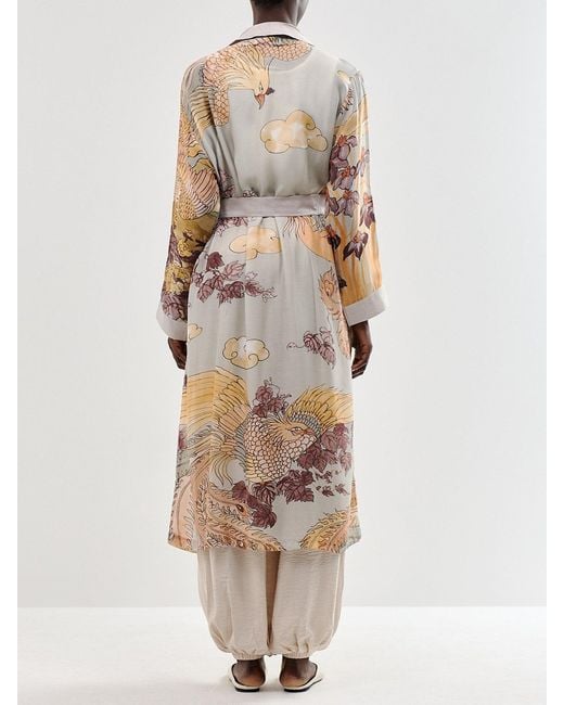 One Hundred Stars White Phoenix Modal-Blend Gown